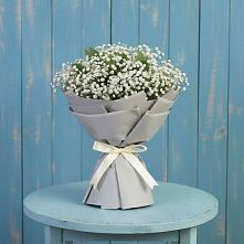 Букет цветов из:  Гипсофила в Рощино Новгородская область