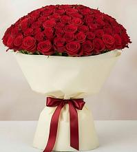 Букет 101 Красная роза Милано в Рощино Новгородская область