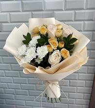 Букет цветов из:  Розы и Хризантемы в Рощино Новгородская область