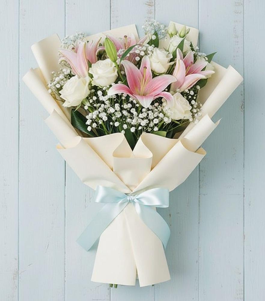 Букет цветов из: Лилии в Рощино Новгородская область