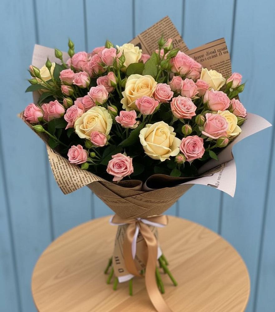 Букет цветов из: Розы в Рощино Новгородская область