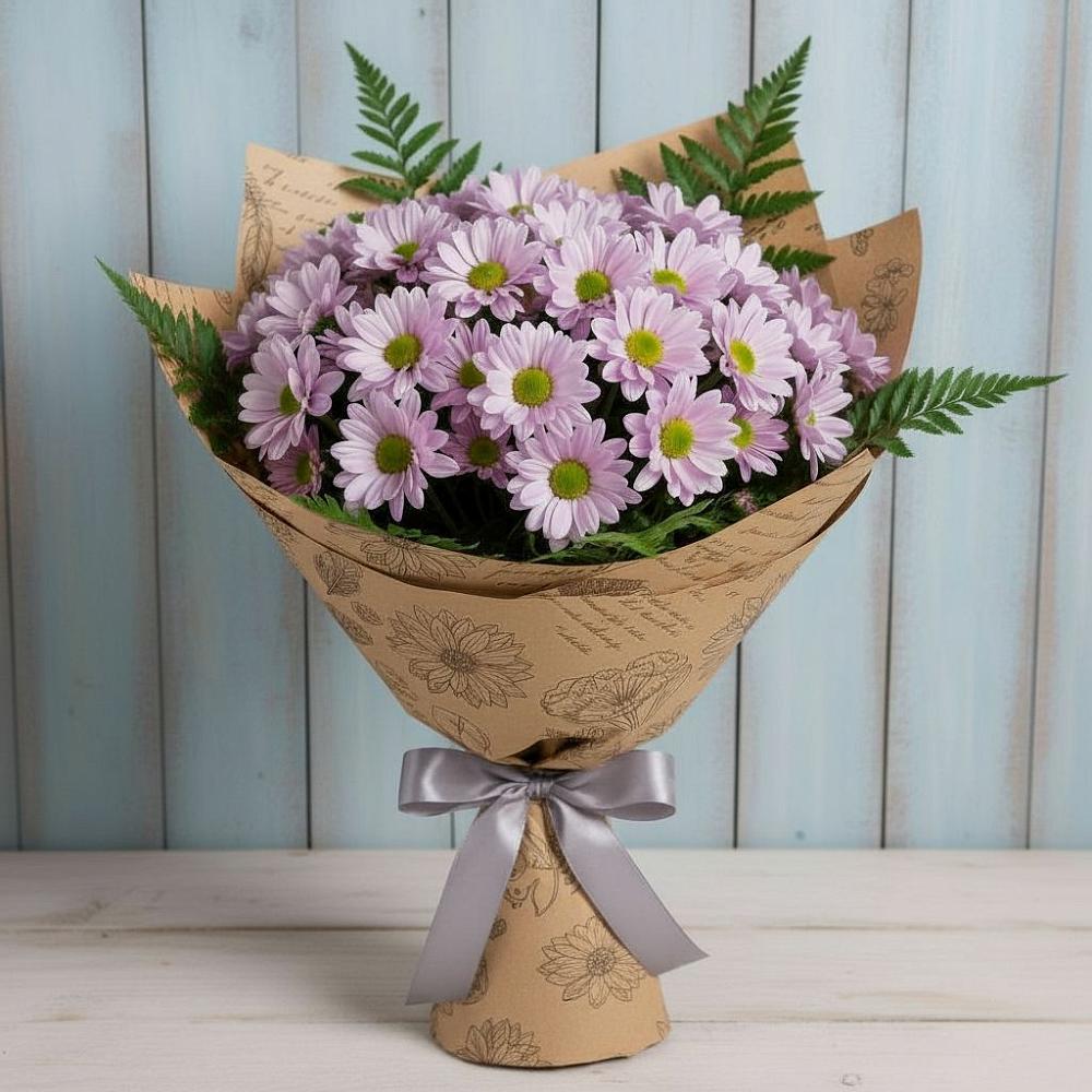 Букет цветов из: Хризантемы в Рощино Новгородская область