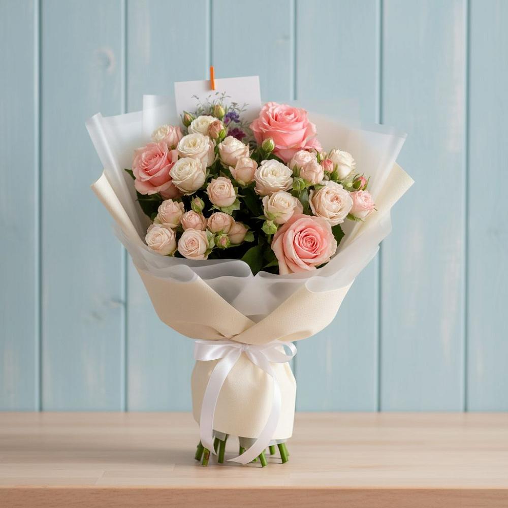 Букет цветов из: Розы в Рощино Новгородская область