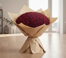 Букет 101 Красная роза в Рощино Новгородская область