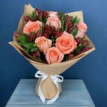 Букет цветов из:  Розы и Альстромерии #REPLACE_PRED# Рощино Новгородская область