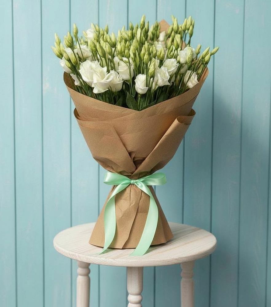 Букет цветов из: Лизиантусы в Рощино Новгородская область