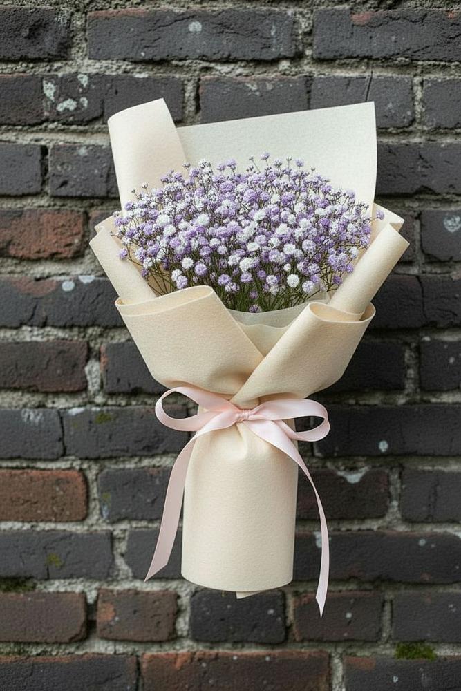 Букет цветов из: Гипсофила в Рощино Новгородская область