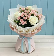Букет цветов из:  Розы в Рощино Новгородская область