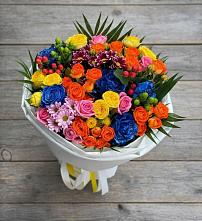 Букет цветов из:  Розы и Хризантемы в Рощино Новгородская область