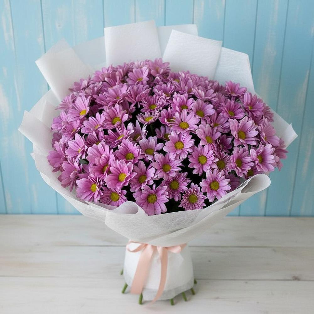 Букет цветов из: Хризантемы в Рощино Новгородская область
