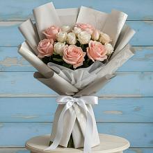 Букет цветов из:  Розы #REPLACE_PRED# Рощино Новгородская область