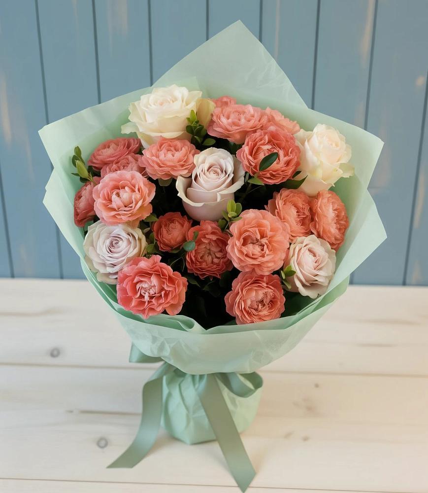 Букет цветов из: Розы в Рощино Новгородская область