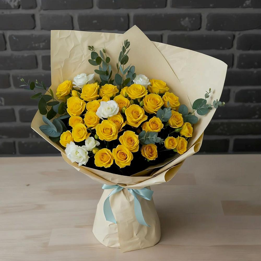 Букет цветов из: Розы в Рощино Новгородская область