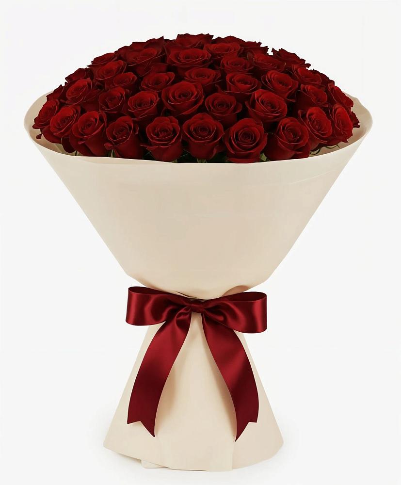 Букет 101 Бордовая роза Блэк Бакарра в Рощино Новгородская область